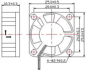 Special cooling fan for car headlights, DC2510 axial fan, DC fan 2510